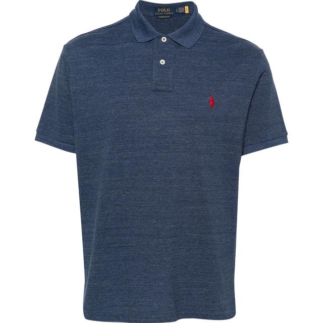 Polo marškiniai trumpos rank. vyrams, Mėlyna, Custom slim fit mesh polo