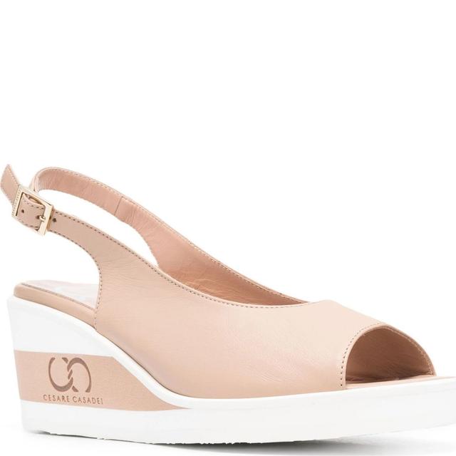 Basutės moterims, Smėlio, Wedge sandals