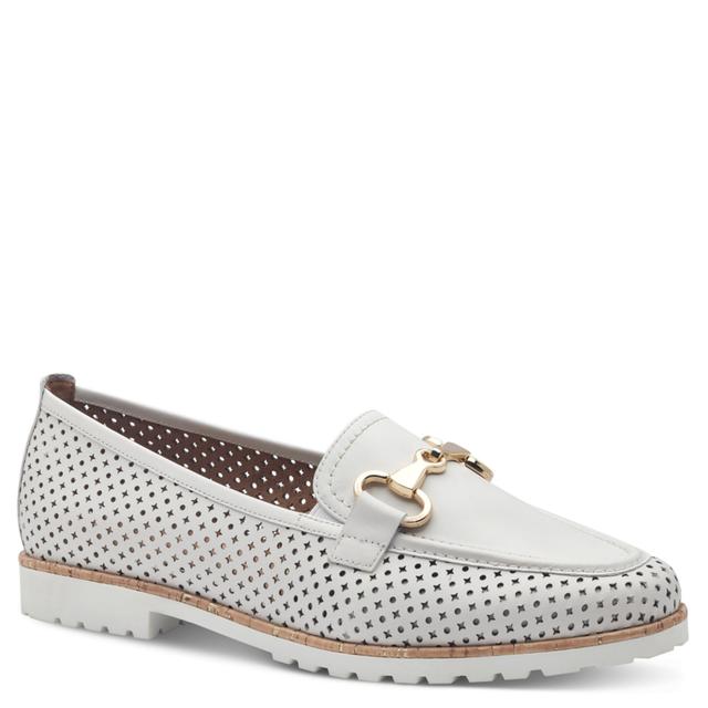 Mokasinai moterims, Balta, Mocasins