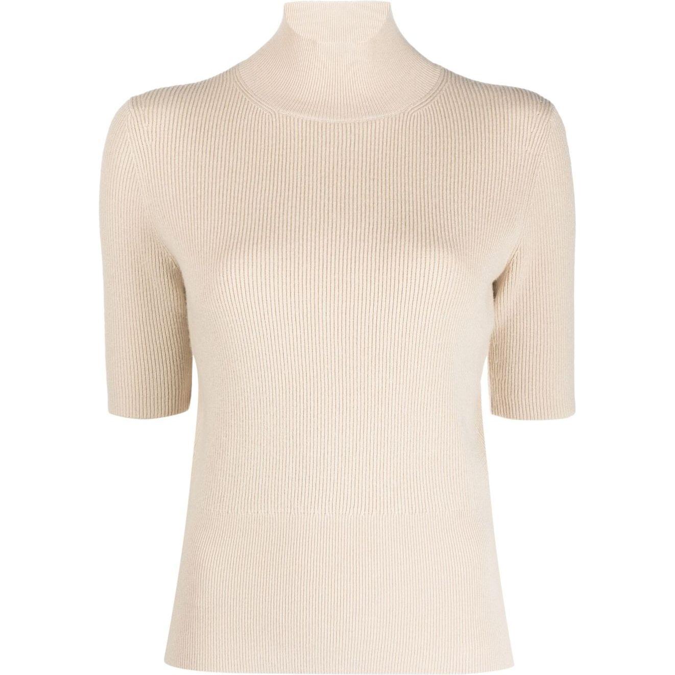 JOSEPH 19 Megztinis moterims, Kūno, Mock neck short sleeve top