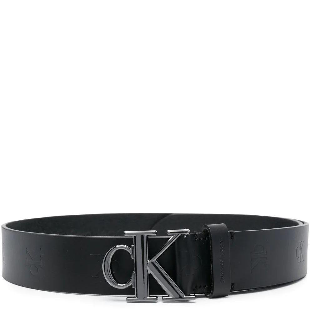 Diržas vyrams, Juoda, ROUND PLAQUE BELT AOP 35MM