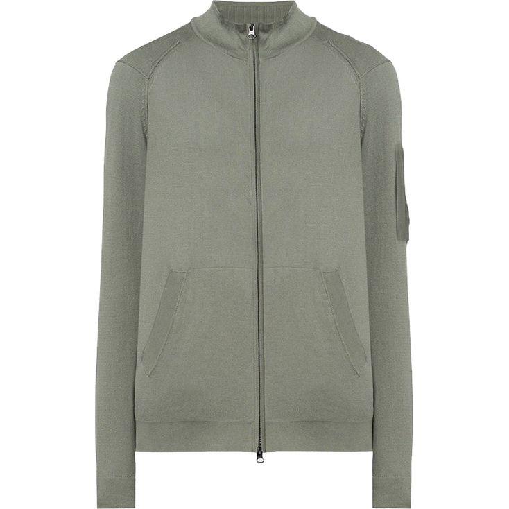 Sportinis nertinis vyrams, Žalia, Sea island zipped knit