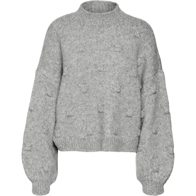 Megztinis su kaklu moterims, Pilka, Gail highneck pullover