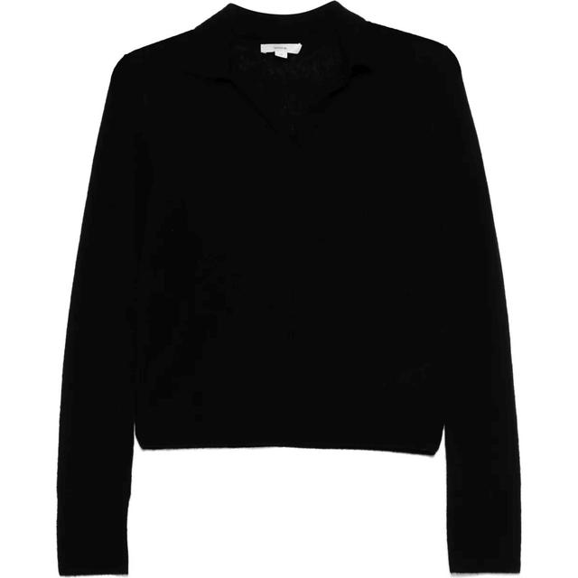 Megztinis moterims, Juoda, Silk blend polo