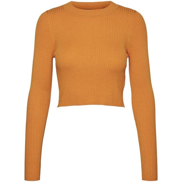 Megztinis moterims, Oranžinė, VMGOLD RIB LS O-NECK