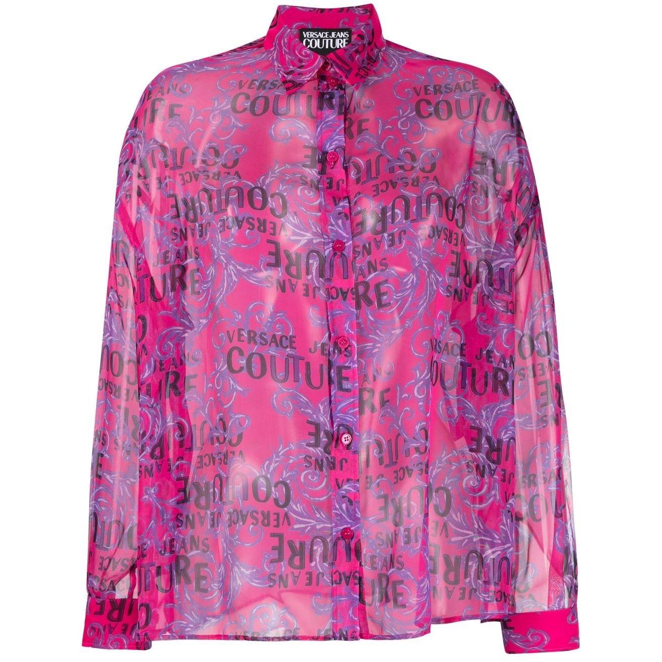 Marškiniai ilgomis rankovėmis moterims, Oranžinė, Logo couture shirts