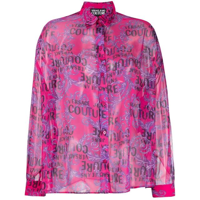 Marškiniai ilgomis rankovėmis moterims, Oranžinė, Logo couture shirts