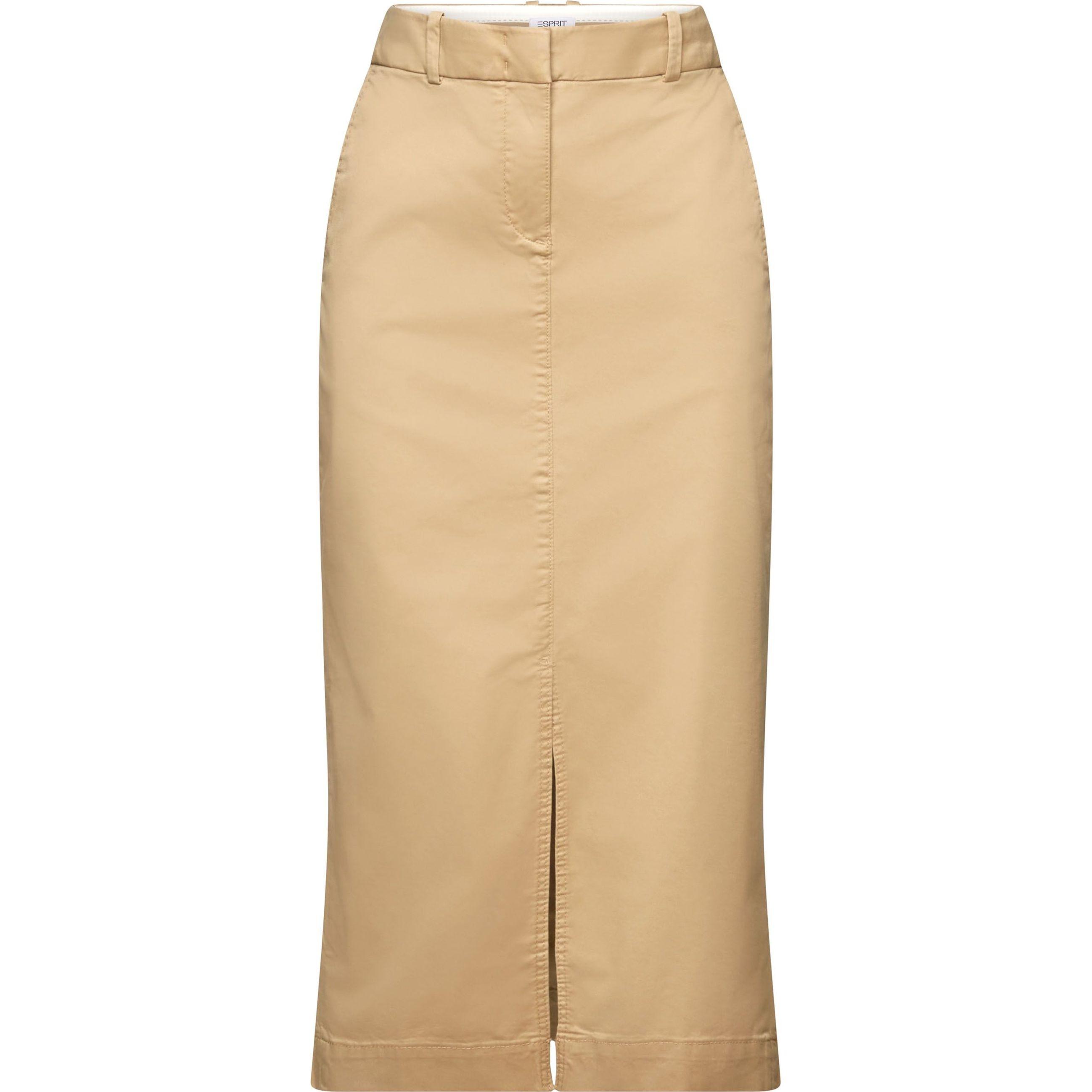 Midi sijonas moterims, Smėlio, SKIRT