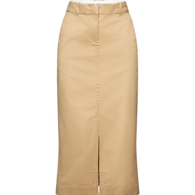 Midi sijonas moterims, Smėlio, SKIRT