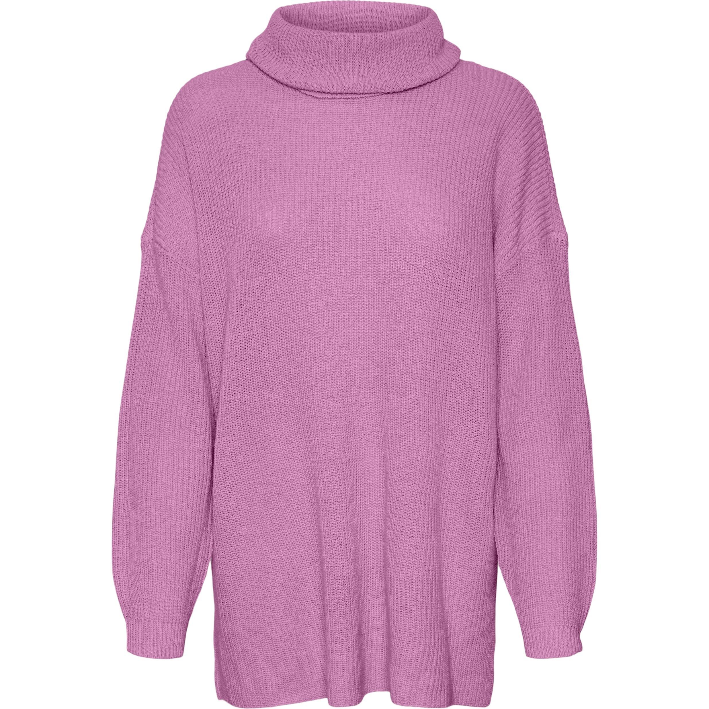 Megztinis su kaklu moterims, Rožinė, Zia long pullover boo