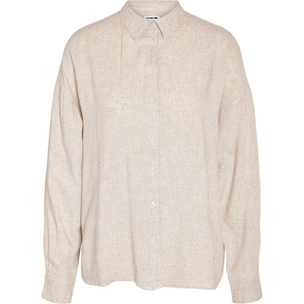 Marškiniai moterims, Smėlio, NMLEILANI L/S
