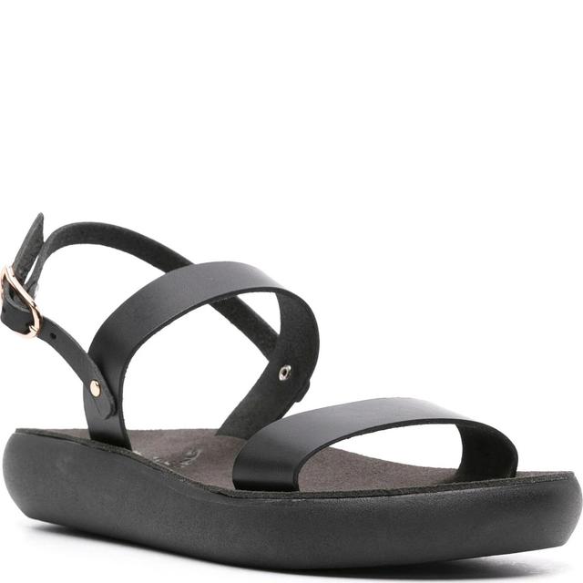 Basutės moterims, Juoda, Clio comfort vachetta sandals