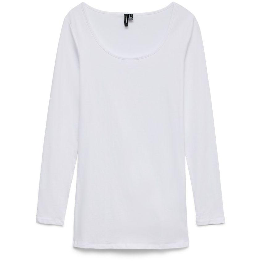 Marškinėliai moterims, Balta, VMMAXI MY LS SOFT LO