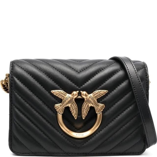 Rankinė per petį moterims, Juoda, Love click mini