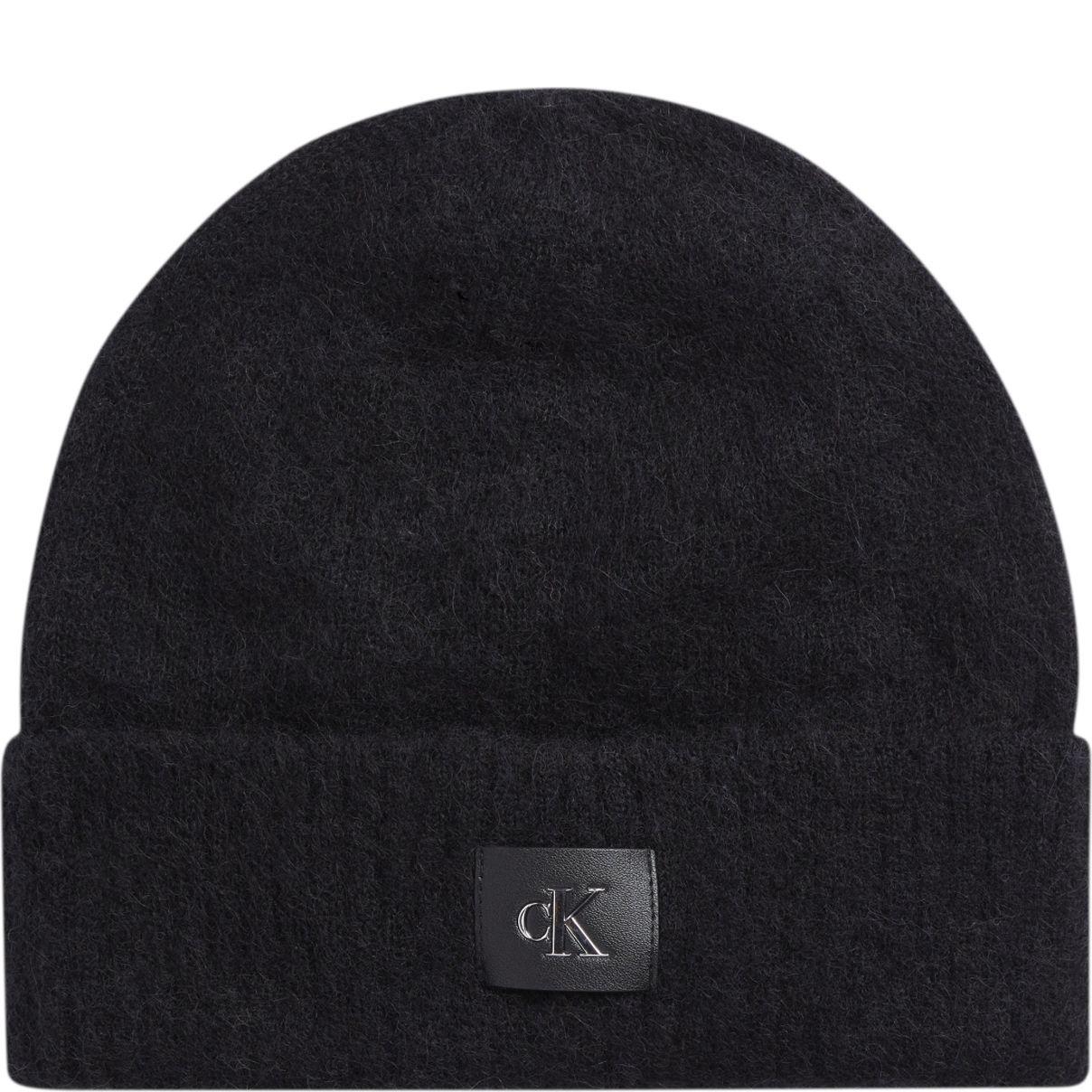 Kepurė moterims, Juoda, Minimal monogram beanie