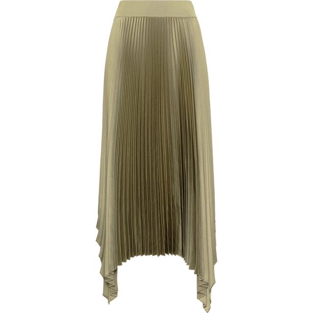 Maxi sijonas moterims, Žalia, Ade skirt knit weave plisse