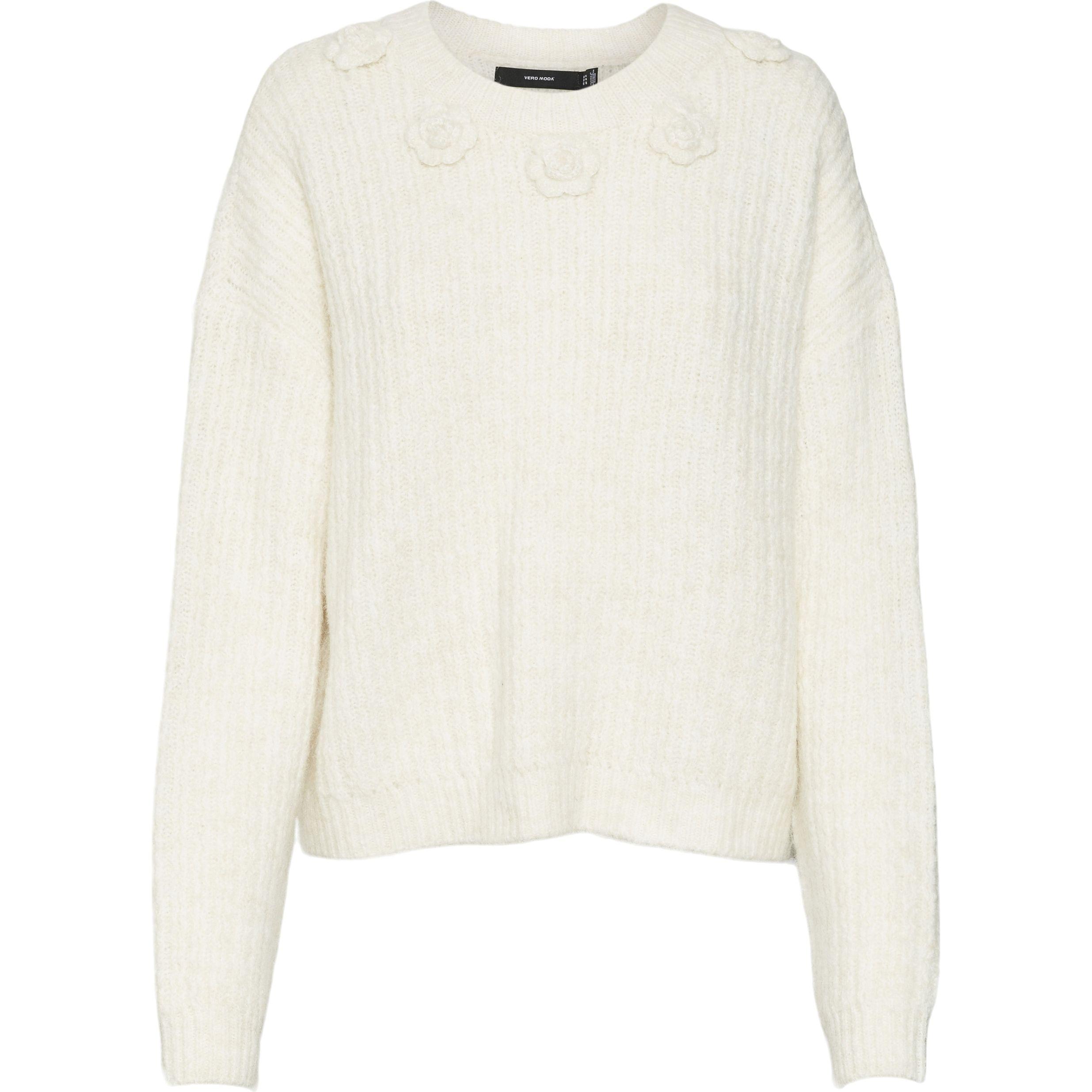 Megztinis moterims, Balta, Aletta o-neck pullover