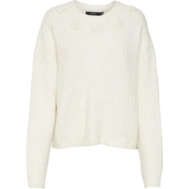 Megztinis moterims, Balta, Aletta o-neck pullover