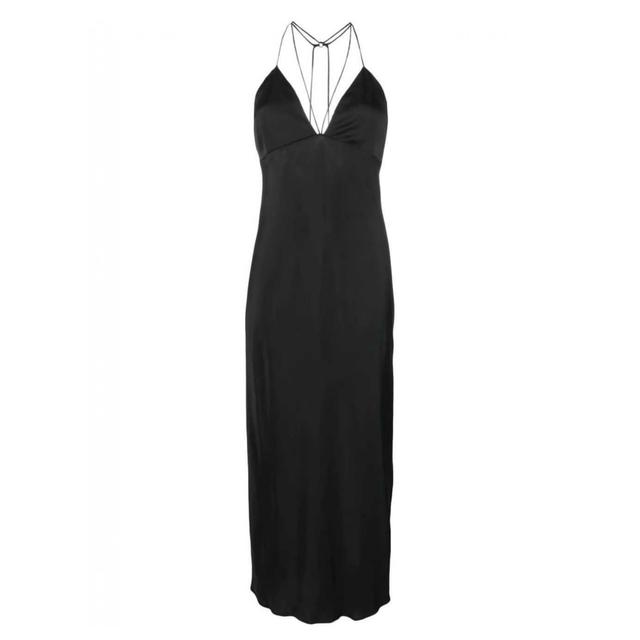 Midi suknelė moterims, Juoda, Slip Dresses