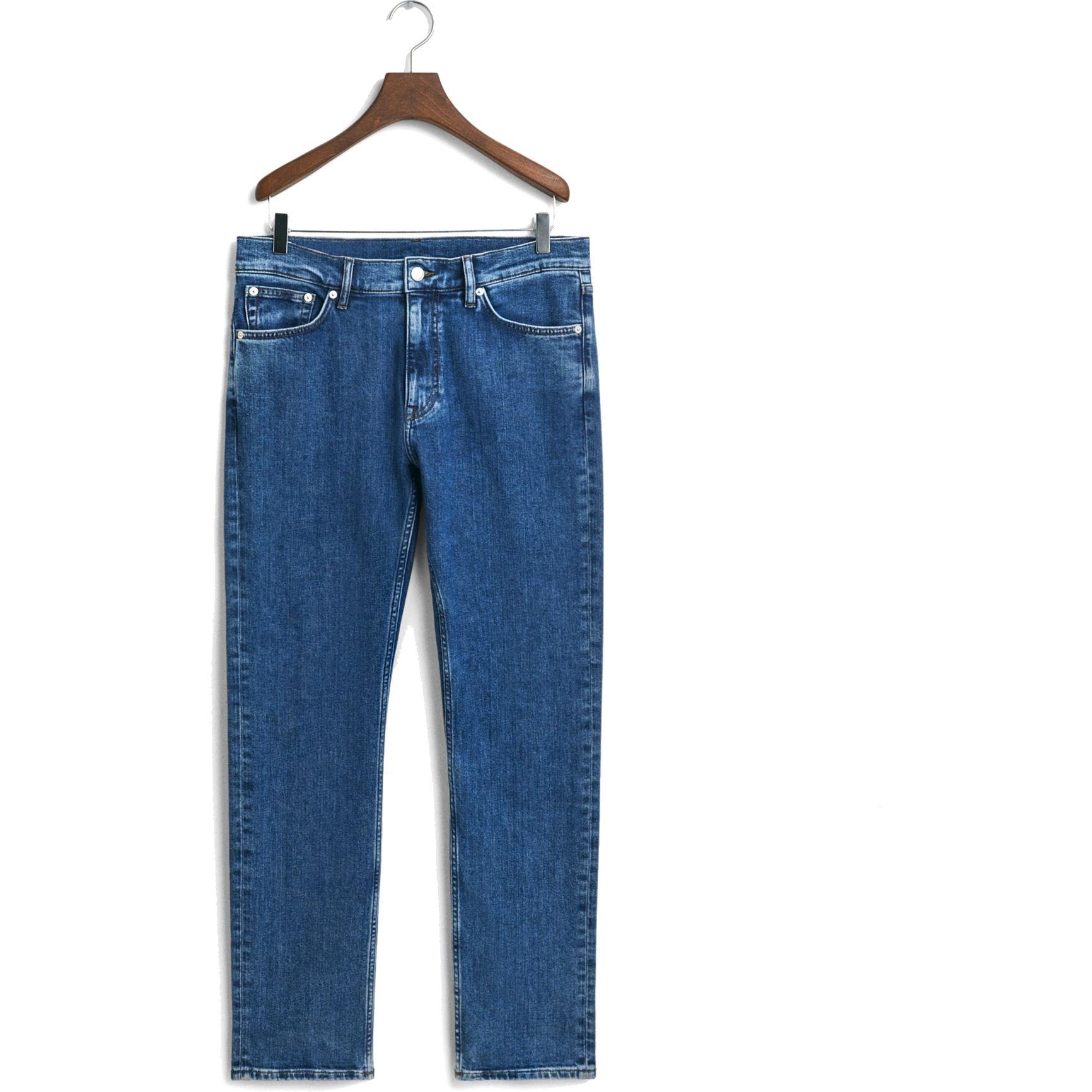 Regular džinsai vyrams, Mėlyna, Reg clean wash jeans
