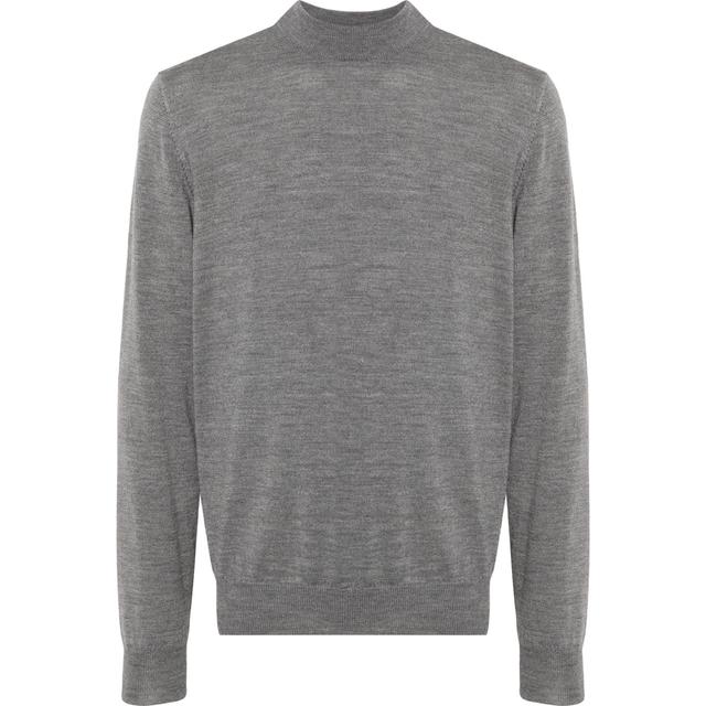 Megztinis su kaklu vyrams, Pilka, Korman merino turtle neck