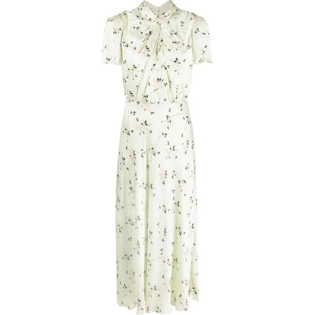 Midi suknelė moterims, Žalia, Green floral print midi dress