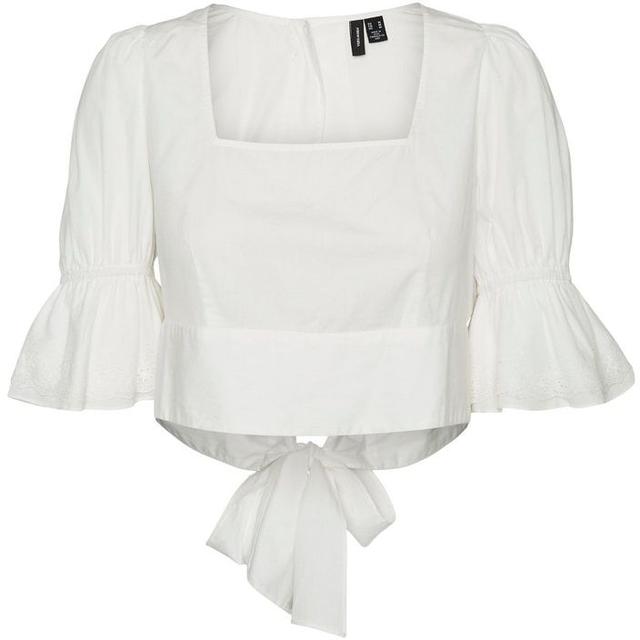 Palaidinės moterims, Balta, VMOLLIE 2/4 TOP WVN