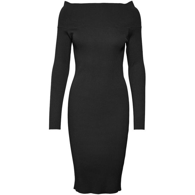 Mini suknelė moterims, Juoda, VMWILLOW LS OFF-SHOUL