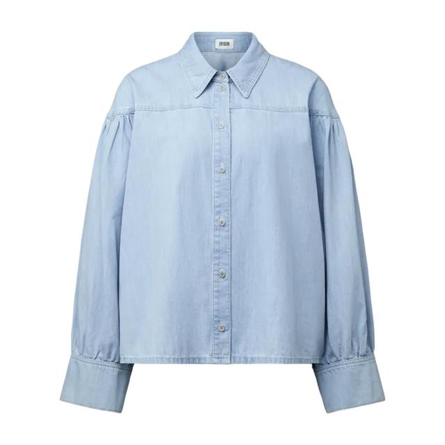 Marškiniai ilgomis rankovėmis moterims, Mėlyna, Shirts