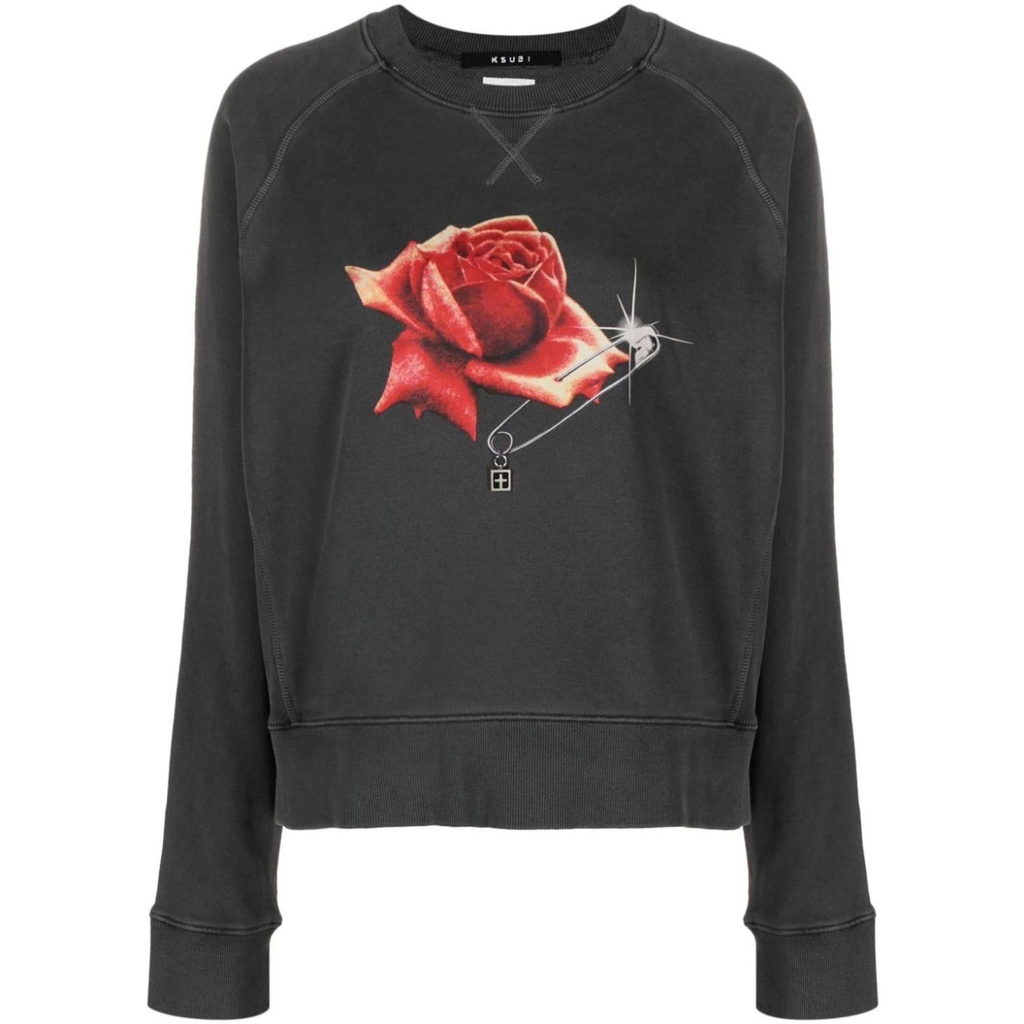 KSUBI 18 Sportinis nertinis moterims, Pilka, Feels good raglan crew sweater