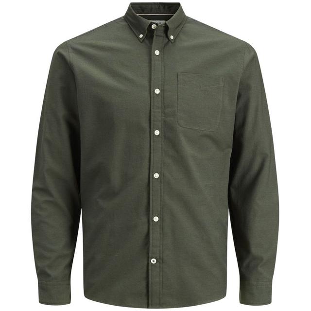Marškiniai vyrams, Žalia, JJEOXFORD SHIRT LS NOO