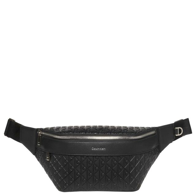 Rankinė per juosmenį vyrams, Juoda, emblem aop emboss waistbag