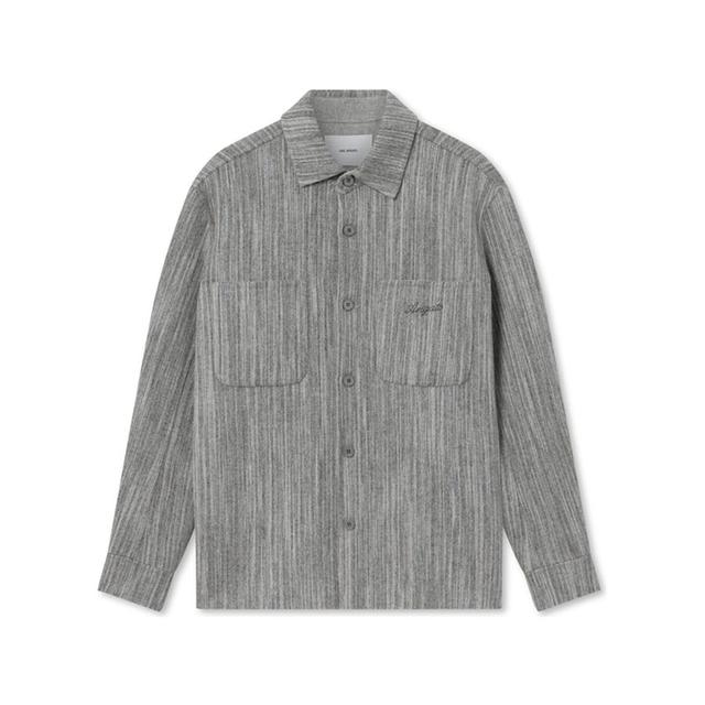 Marškiniai ilgomis rankovėmis vyrams, Pilka, Aidan striped shirt