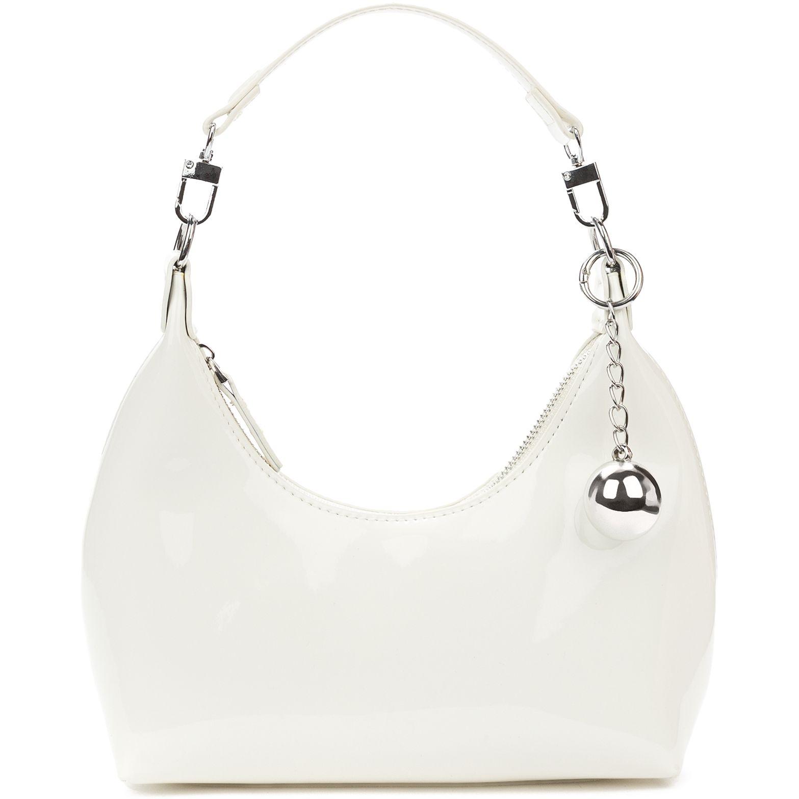 Rankinė per petį moterims, Balta, Shoulder bag