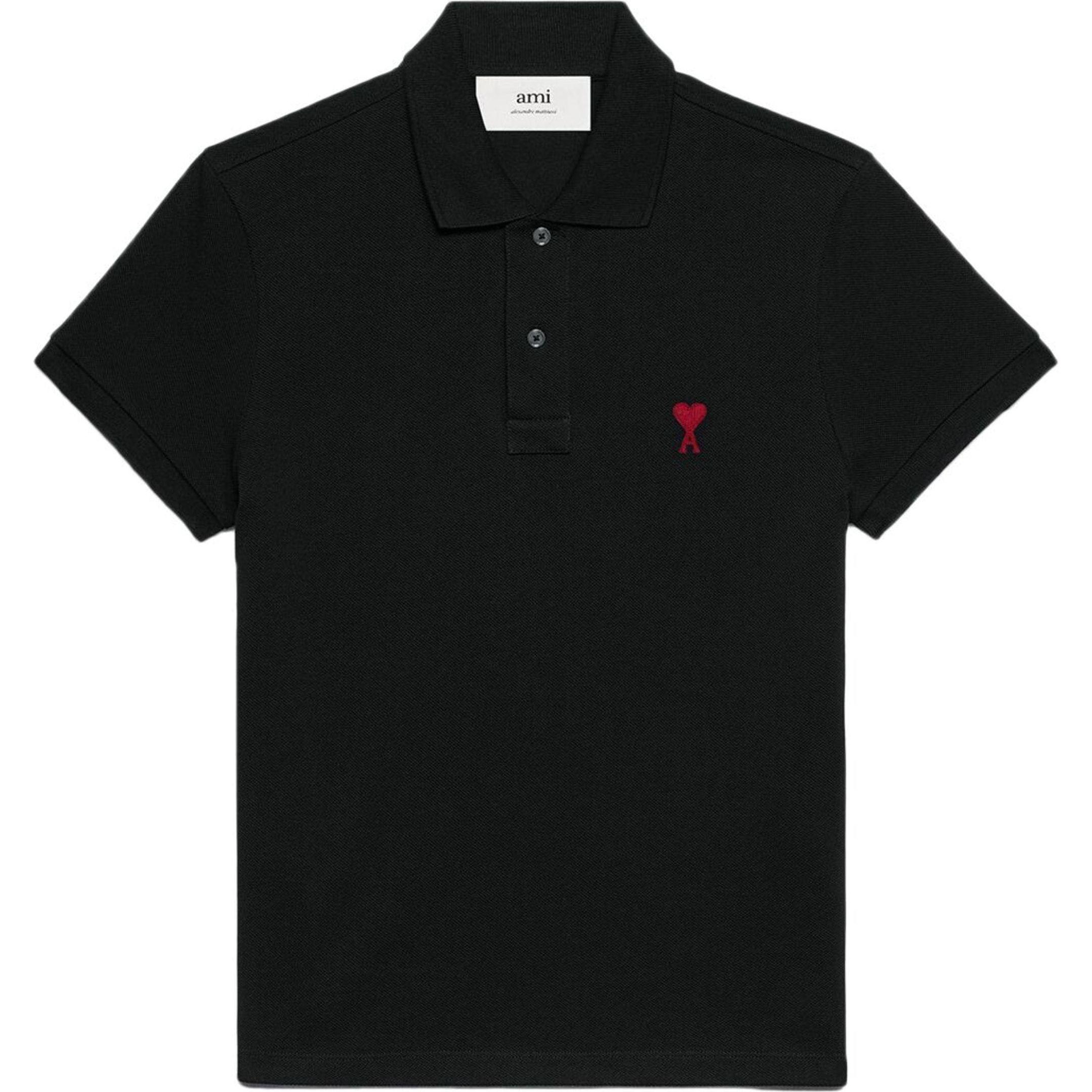 Polo marškiniai trumpos rank., Juoda, Ami de coeur polo shirt