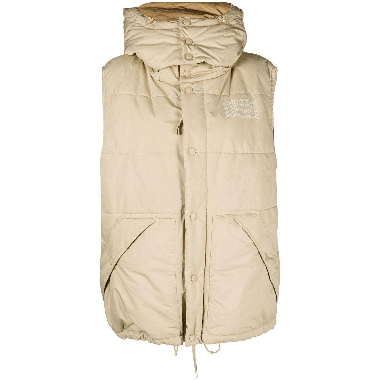 Pūkinė liemenė moterims, Smėlio, Oversized puffer vest