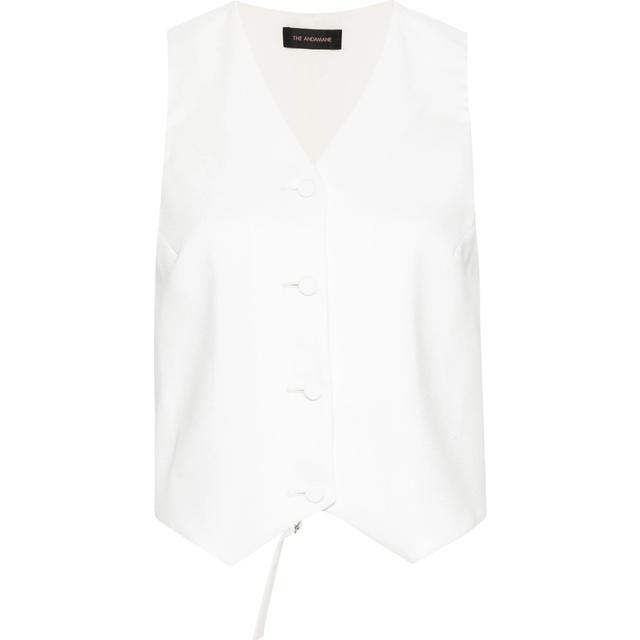 Marškiniai be rankovių moterims, Balta, Pauline vest