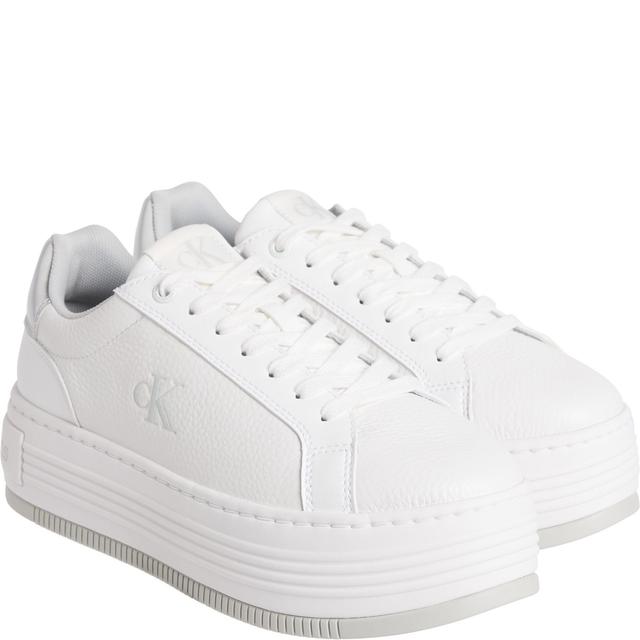 Laisvalaikio bateliai moterims, Balta, Bold flatf low lace sneaker