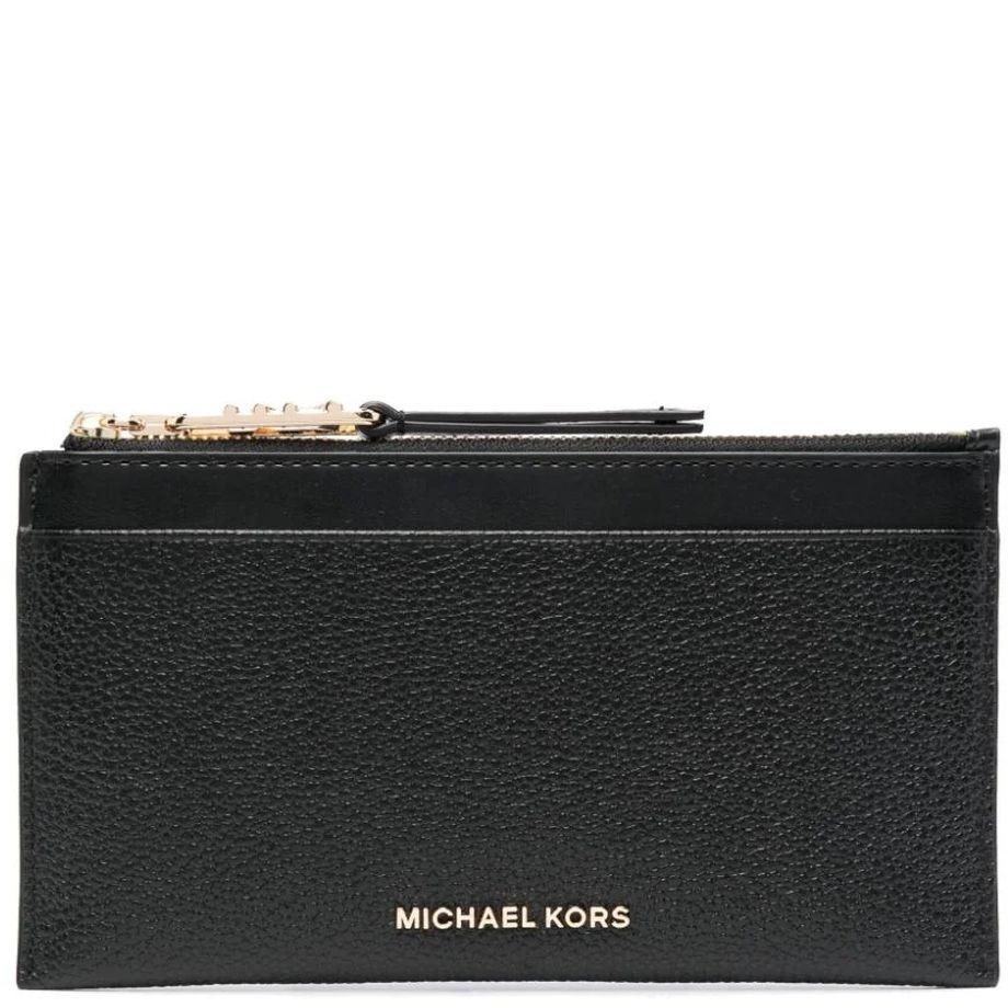 Kortelių dėklas moterims, Juoda, Large zip card case