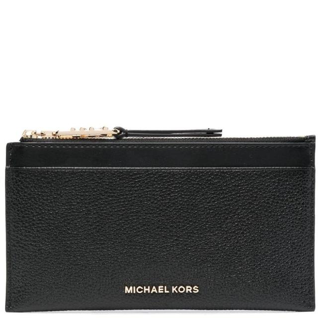 Kortelių dėklas moterims, Juoda, Large zip card case