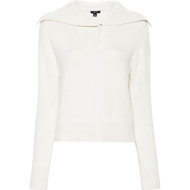 Polo marškiniai ilgos rank. moterims, Balta, Polo silk cashmere