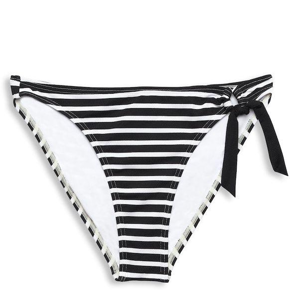 Apatinė kostiumėlio dalis moterims, Juoda, Striped bikini bottoms