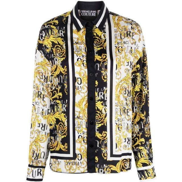 Marškiniai ilgomis rankovėmis moterims, Juoda, Logo couture shirts