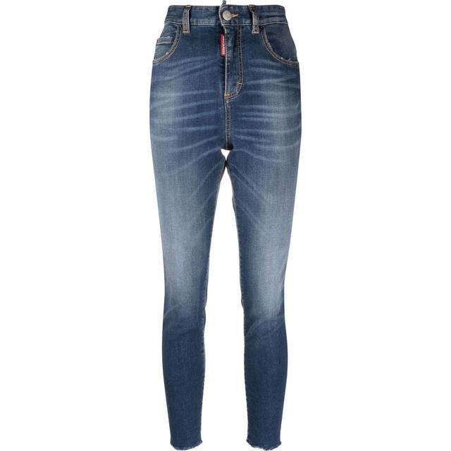 Aptempti džinsai moterims, Mėlyna, Pants 5 pockets