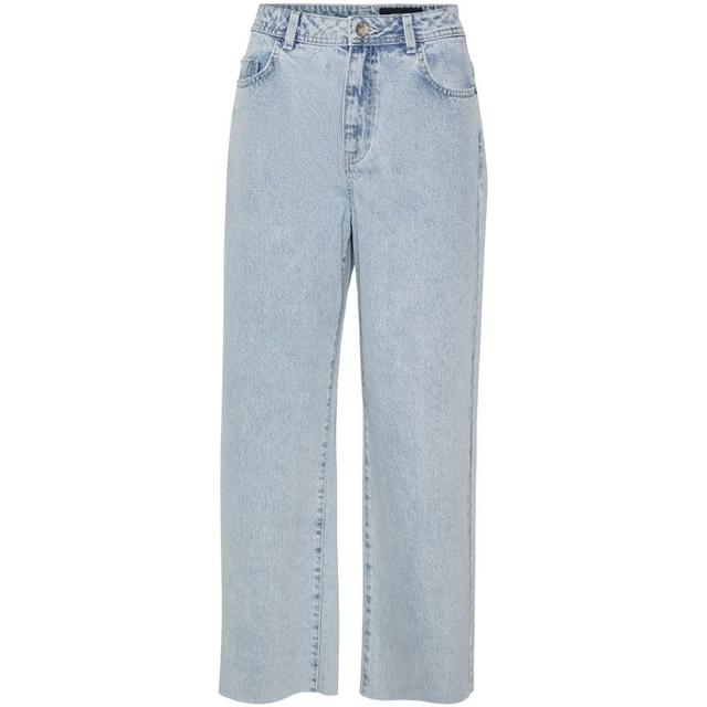 Tiesūs džinsai moterims, Mėlyna, NMDREW HW WIDE LEG JE