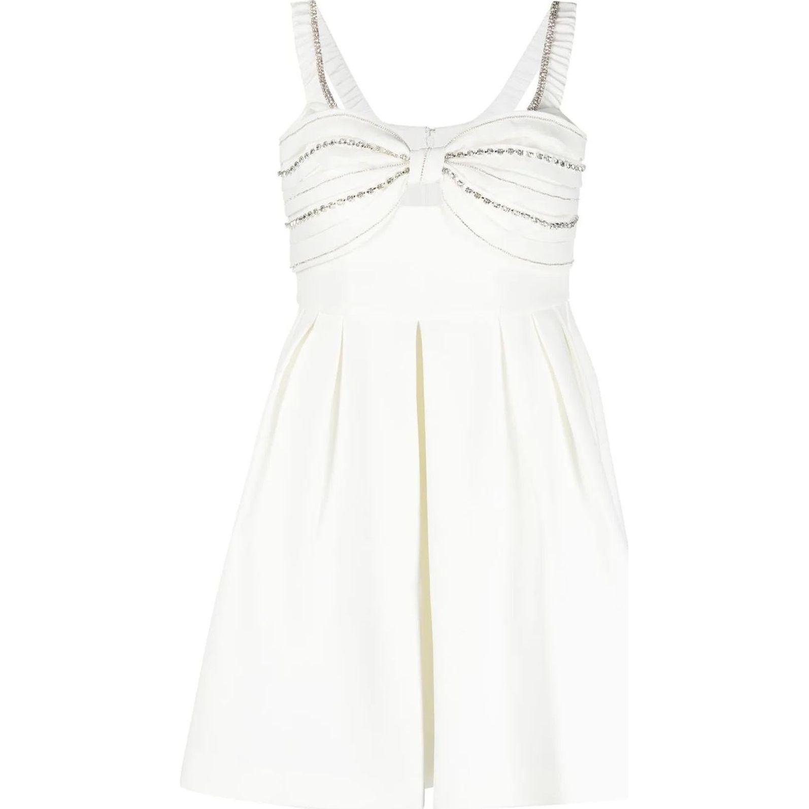 Mini suknelė moterims, Balta, White diamante bust mini dress