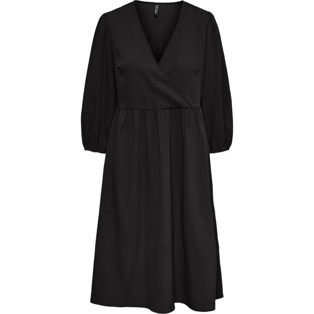 Midi suknelė moterims, Juoda, PCNAIMA 3/4 MIDI DRES