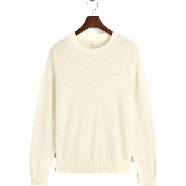 Megztinis vyrams, Geltona, COTTON LINEN C-NECK