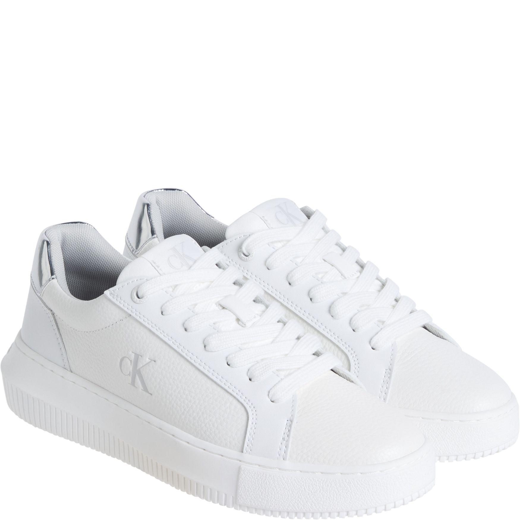 Laisvalaikio bateliai moterims, Balta, Chunky cupsole low top sneaker