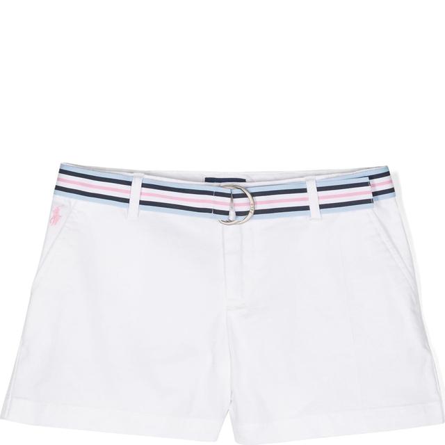 Šortai mergaitėms, Balta, Belted stretch short (2-6x)